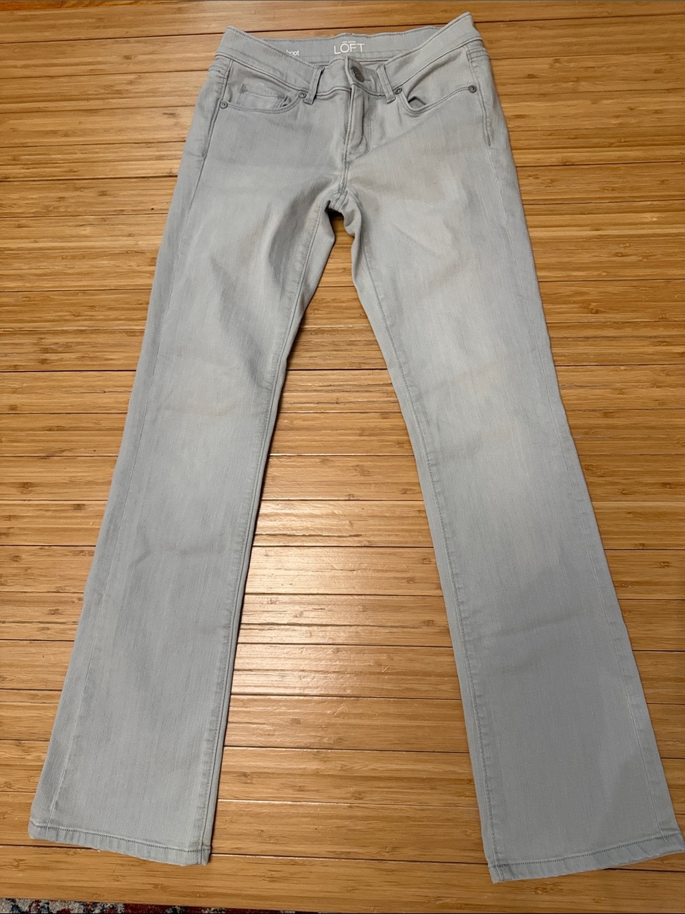 LOFT Light Blue Flared Wide-Leg Jeans